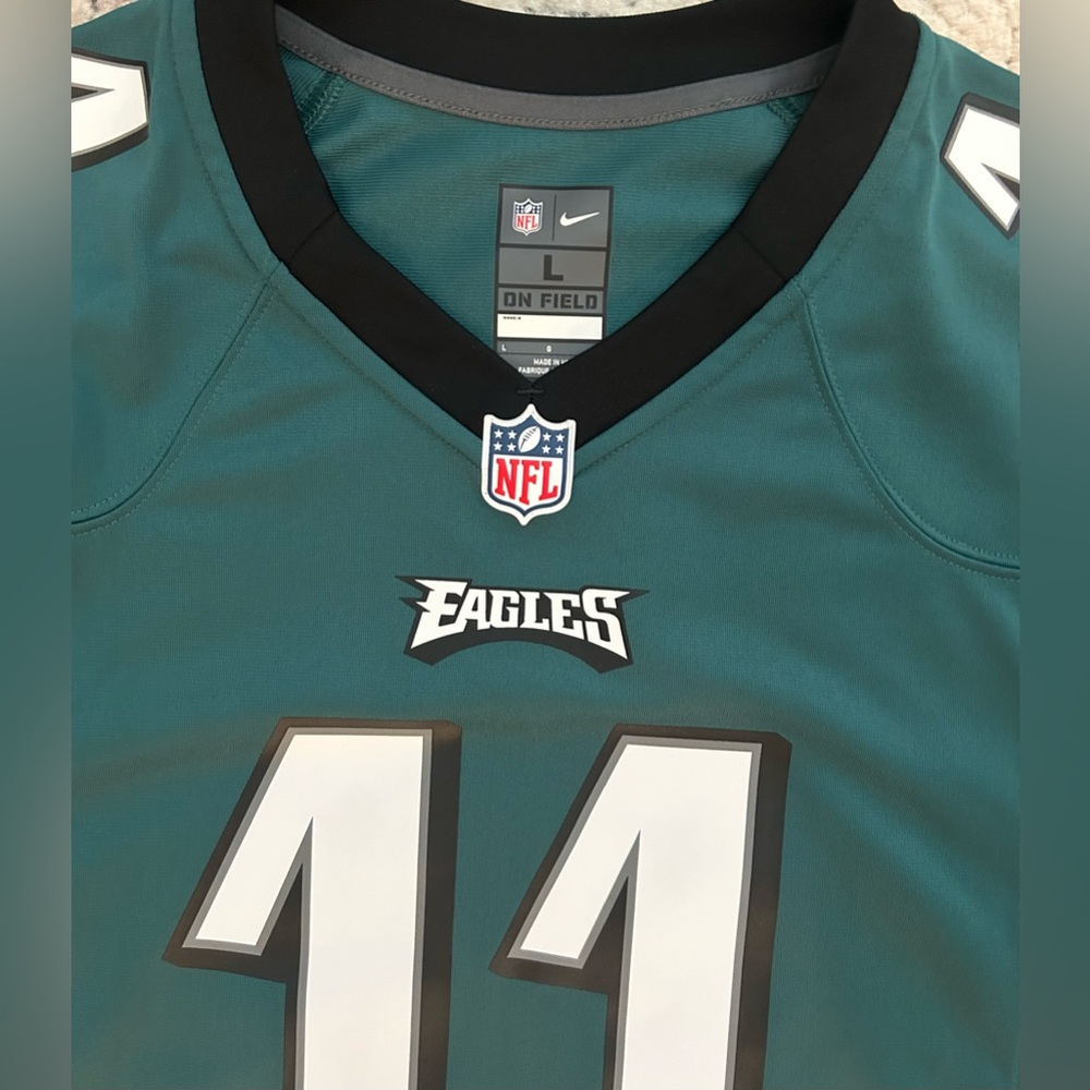 Nike Authentic On Field Philadelphia Eagles Carson Wentz Green Jersey Men’s Sz L - Picture 5 of 8